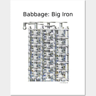 Babbage Difference Engine: Big Iron (black) Posters and Art